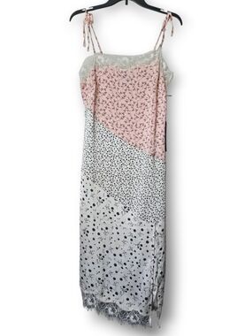 NWT Future Collective Patchwork Floral Slip Midi Dress - Size Small
